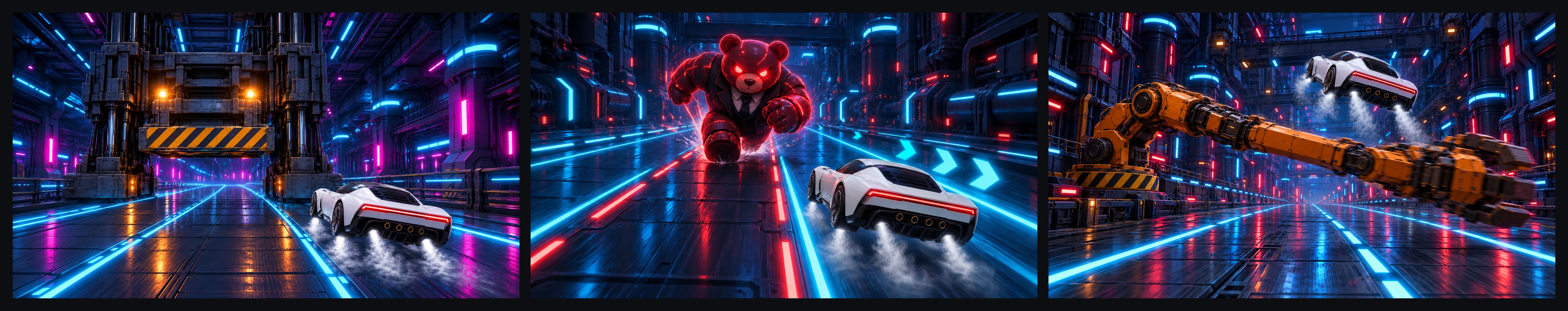 Market bear, press gate, swinging arm